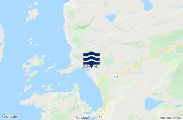 Carte des horaires des marées pour Ulstein, Norway