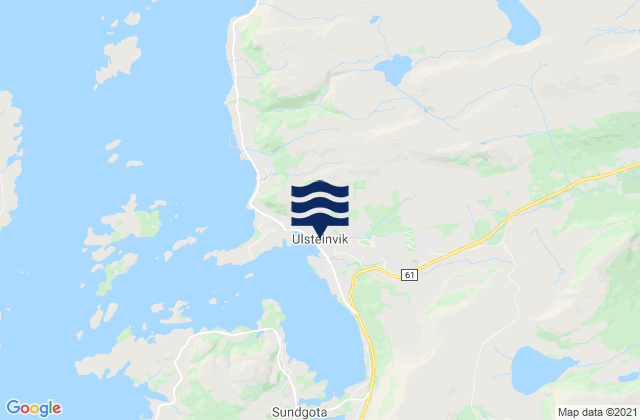 Carte des horaires des marées pour Ulsteinvik, Norway