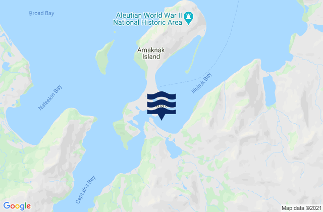 Carte des horaires des marées pour Unalaska, United States