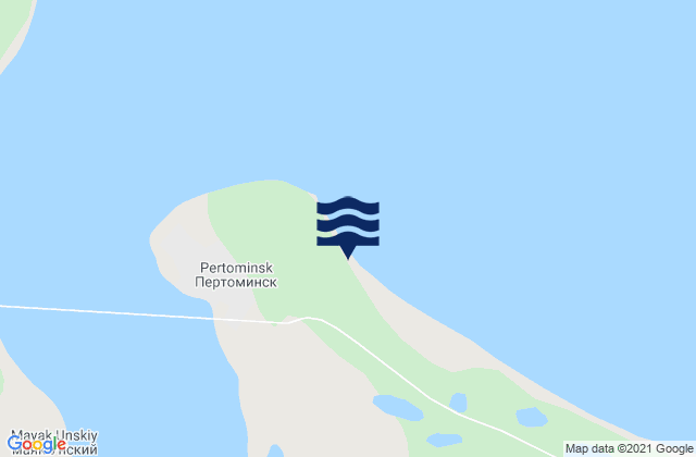 Carte des horaires des marées pour Unskaya Inlet, Russia