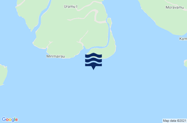 Carte des horaires des marées pour Uramu Island, Papua New Guinea