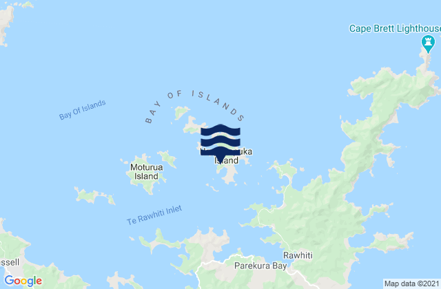 Carte des horaires des marées pour Urupukapuka Bay, New Zealand