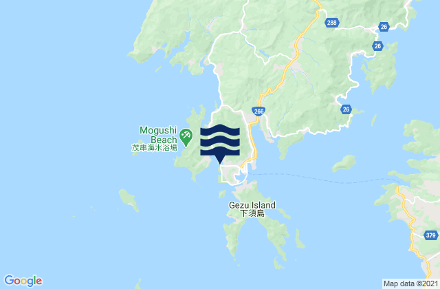 Carte des horaires des marées pour Usibuka, Japan