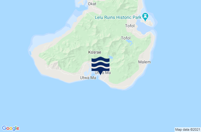 Carte des horaires des marées pour Utwe, Micronesia