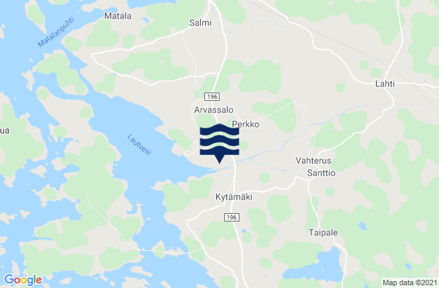 Carte des horaires des marées pour Vakka-Suomi, Finland