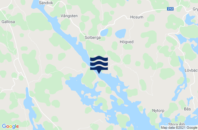 Carte des horaires des marées pour Valdemarsviks Kommun, Sweden