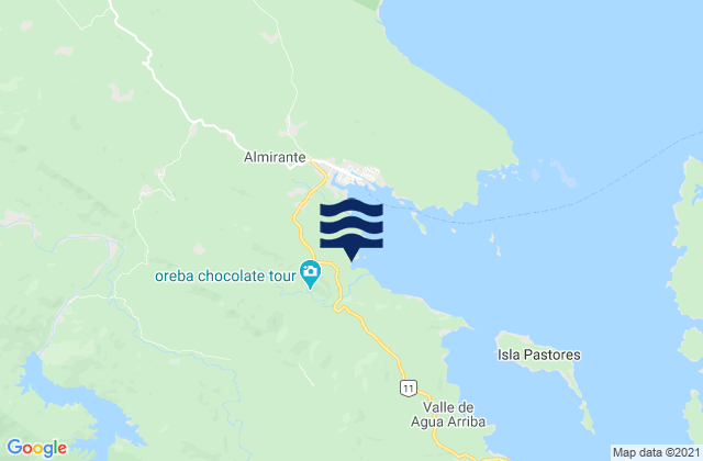 Carte des horaires des marées pour Valle del Risco, Panama