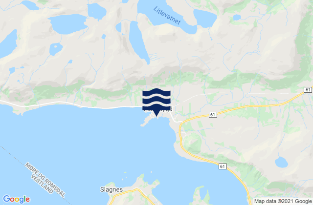 Carte des horaires des marées pour Vanylven, Norway