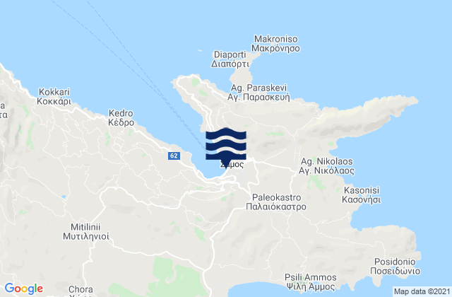Carte des horaires des marées pour Vathý, Greece