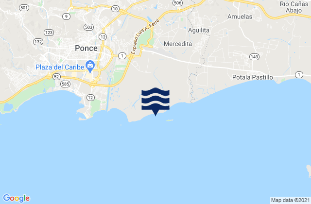 Carte des horaires des marées pour Vayas Barrio, Puerto Rico