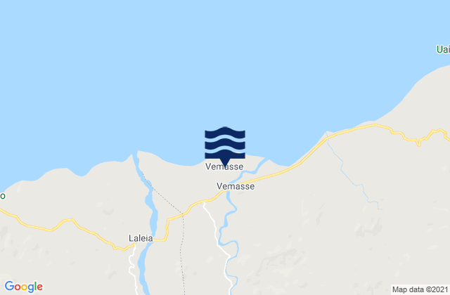 Carte des horaires des marées pour Vemasse, Timor Leste