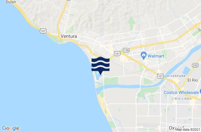 Carte des horaires des marées pour Ventura Point, United States
