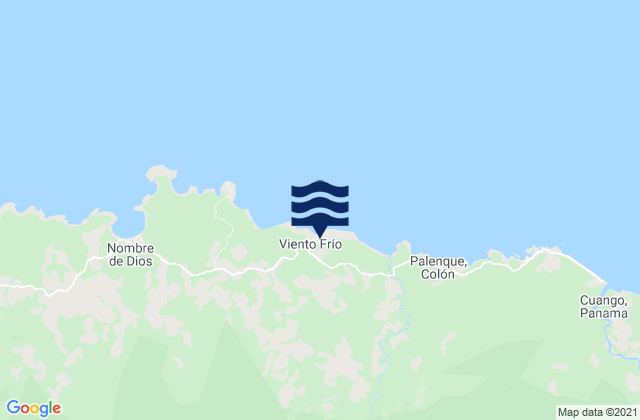 Carte des horaires des marées pour Viento Frío, Panama