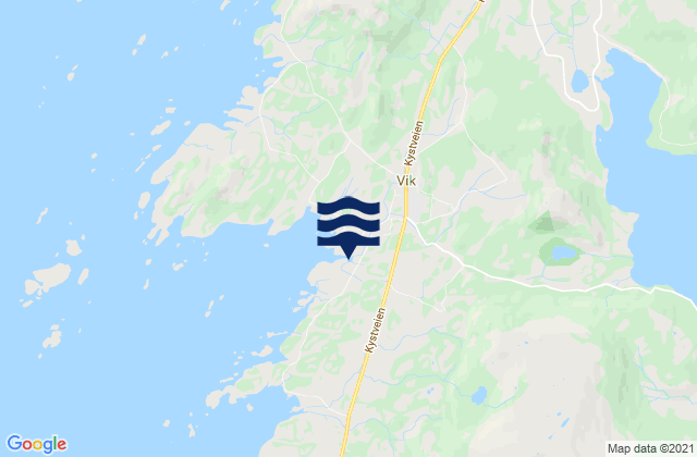 Carte des horaires des marées pour Vik, Norway