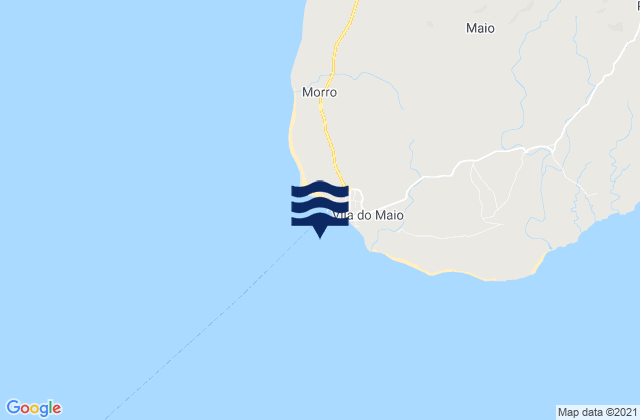 Carte des horaires des marées pour Vila do Maio, Cabo Verde