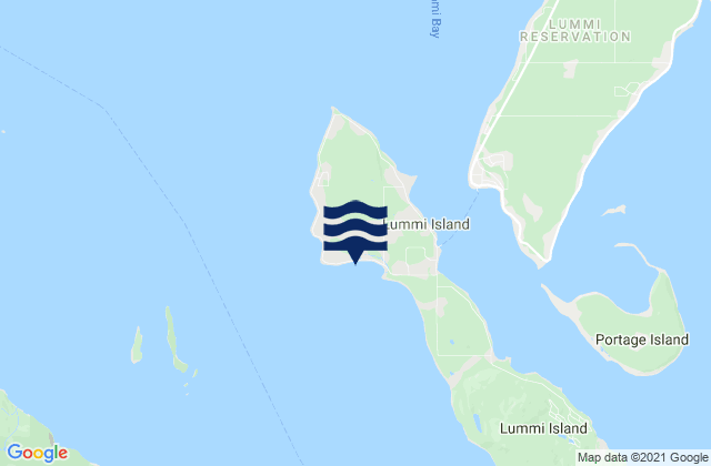 Carte des horaires des marées pour Village Point (Lummi Island), United States