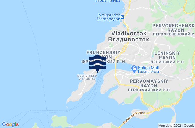 Carte des horaires des marées pour Vladivostok, Russia