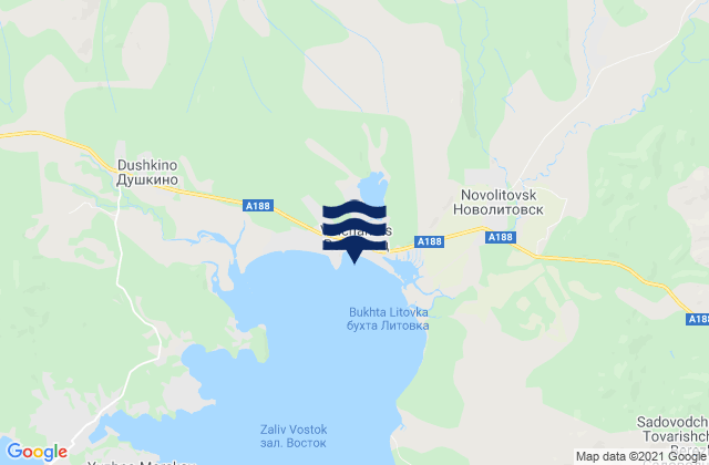 Carte des horaires des marées pour Volchanets, Russia