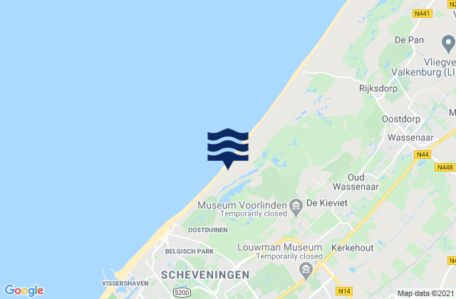 Carte des horaires des marées pour Voorburg, Netherlands