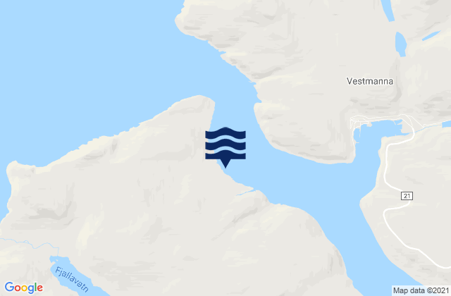 Carte des horaires des marées pour Vágar, Faroe Islands