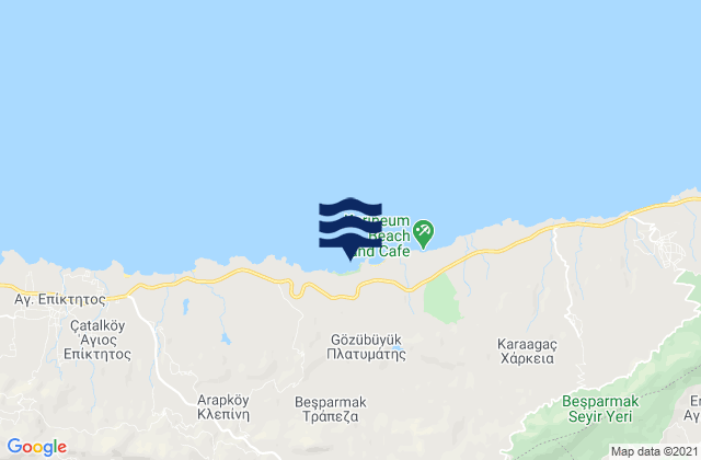 Carte des horaires des marées pour Vóni, Cyprus