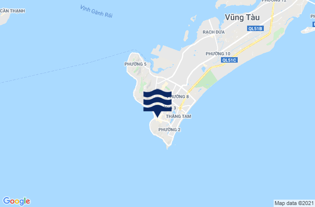 Carte des horaires des marées pour Vũng Tàu, Vietnam