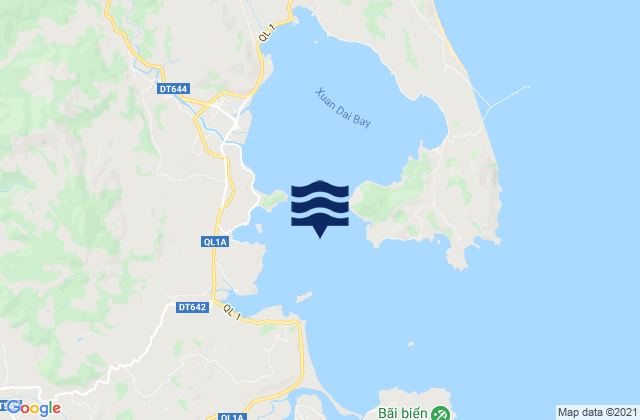 Carte des horaires des marées pour Vụng Xuân Đài, Vietnam