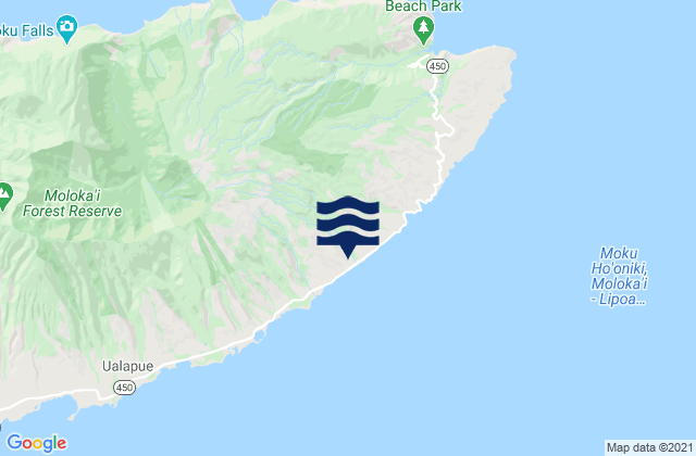 Carte des horaires des marées pour Waialua, United States