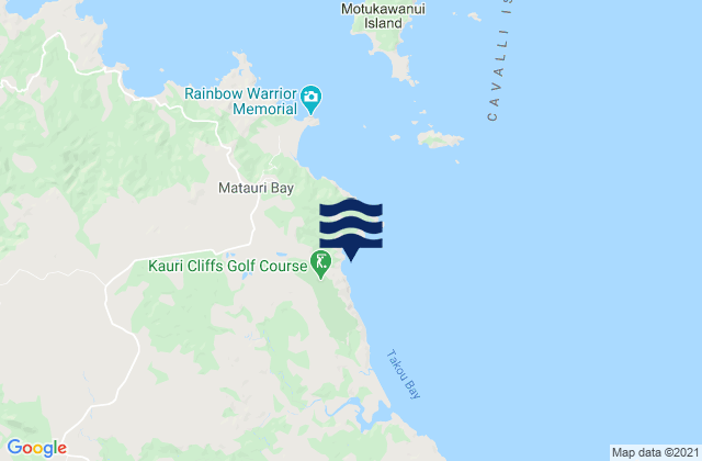 Carte des horaires des marées pour Waiaua Bay, New Zealand