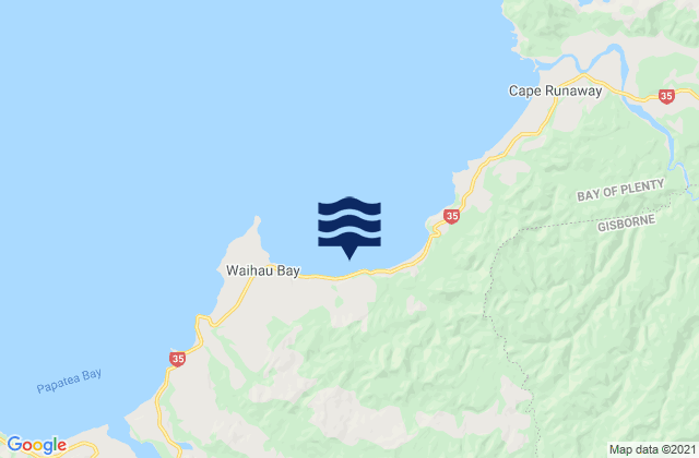 Carte des horaires des marées pour Waihau Bay, New Zealand