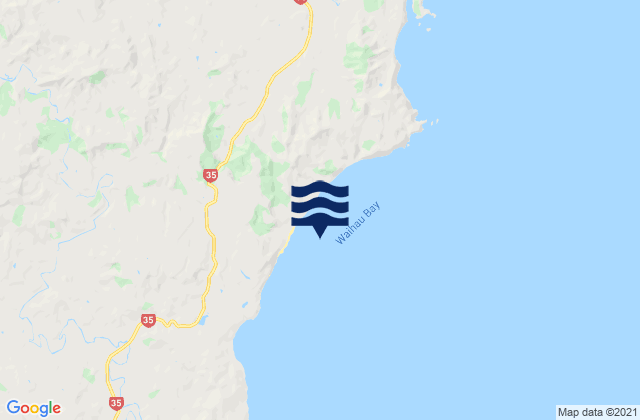 Carte des horaires des marées pour Waihau Bay, New Zealand