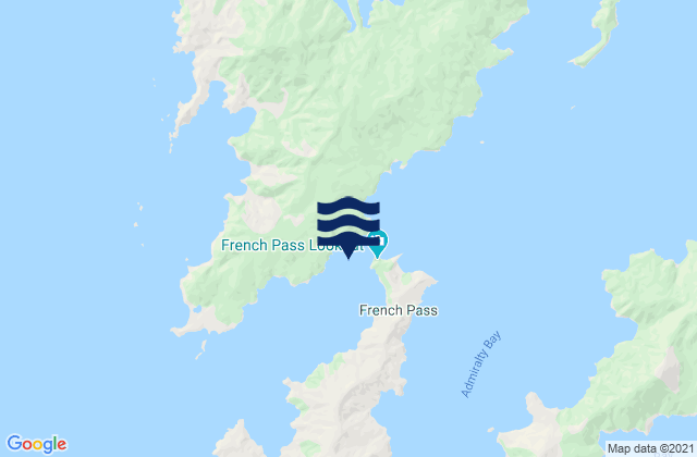 Carte des horaires des marées pour Wainui Bay, New Zealand