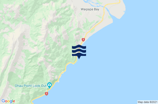 Carte des horaires des marées pour Waipapa Bay, New Zealand