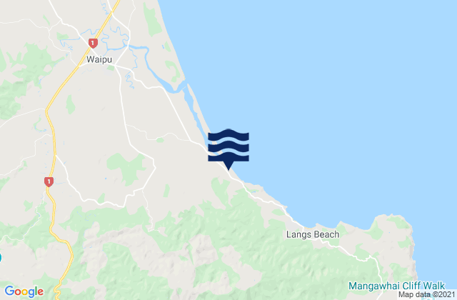 Carte des horaires des marées pour Waipu Cove, New Zealand