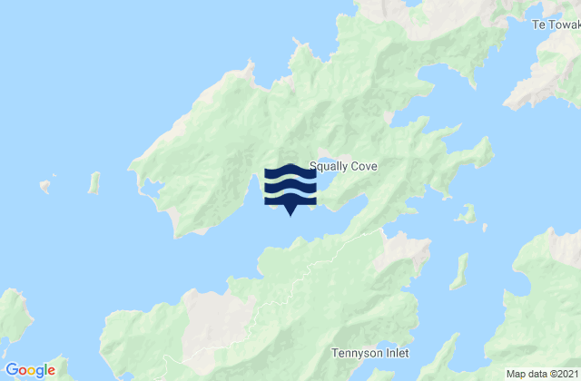 Carte des horaires des marées pour Wairangi Bay, New Zealand