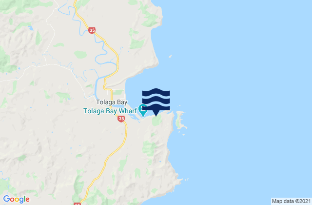 Carte des horaires des marées pour Wairere Beach, New Zealand