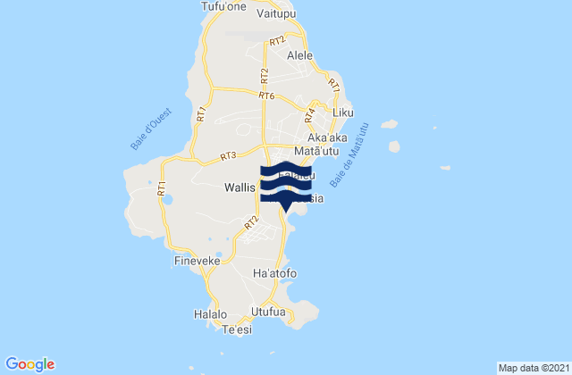 Carte des horaires des marées pour Wallis Islands, Wallis and Futuna