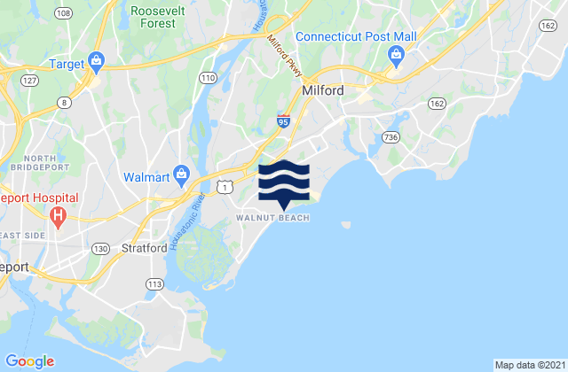 Carte des horaires des marées pour Walnut Public Beach, United States