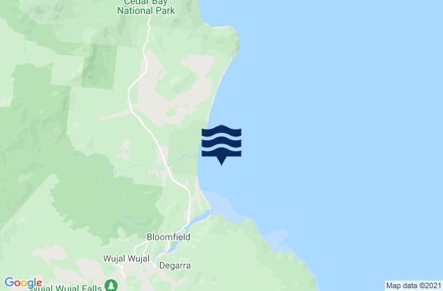 Carte des horaires des marées pour Weary Bay, Australia