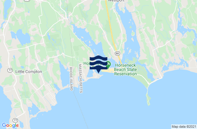 Carte des horaires des marées pour Westport Harbor Entrance, United States