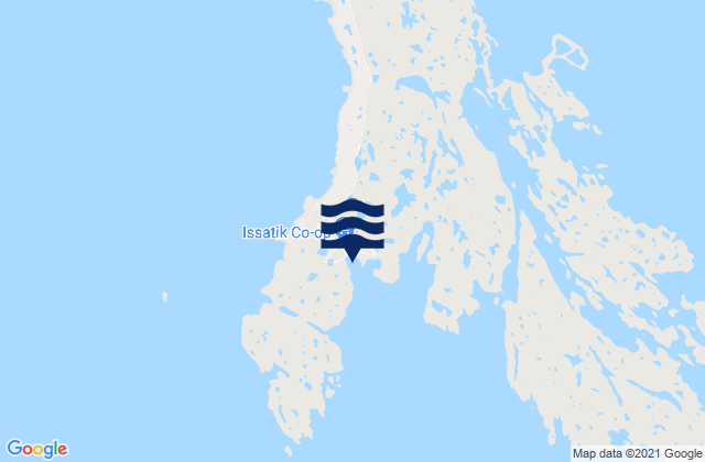Carte des horaires des marées pour Whale Cove, Canada