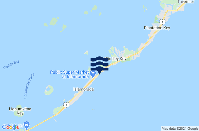 Carte des horaires des marées pour Whale Harbor Channel (Hwy. 1 Bridge Windley Key), United States