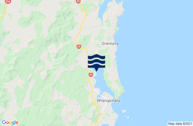 Carte des horaires des marées pour Whangamata Harbour, New Zealand