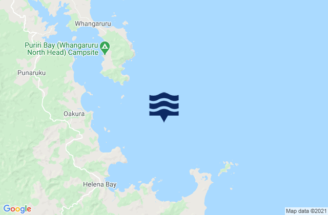 Carte des horaires des marées pour Whangaruru Bay, New Zealand