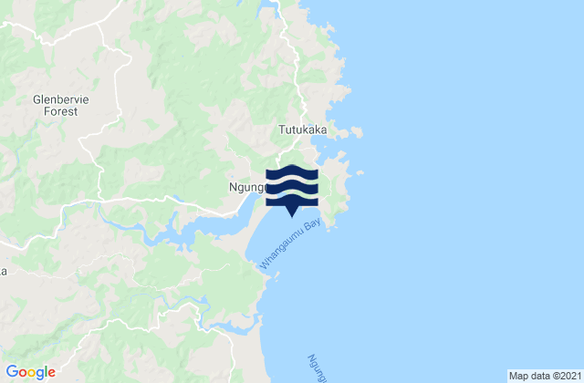Carte des horaires des marées pour Whangaumu Bay, New Zealand