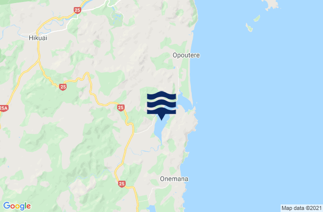 Carte des horaires des marées pour Wharekawa Harbour, New Zealand