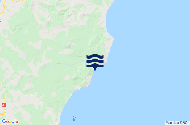 Carte des horaires des marées pour Whareponga Bay, New Zealand