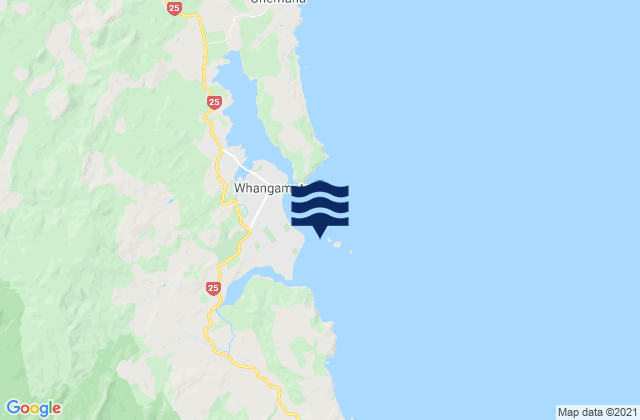 Carte des horaires des marées pour Whenuakura Island, New Zealand