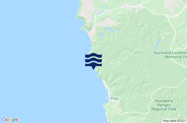 Carte des horaires des marées pour Whites Beach, New Zealand