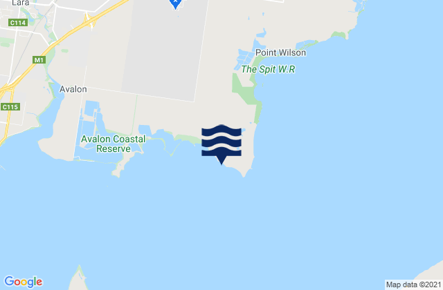 Carte des horaires des marées pour Wilson Spit, Australia